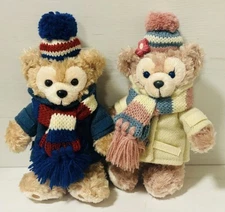 Disneyland Duffy ShellieMay Plush Key Chain Set Christmas Winter Tokyo Japan F/S