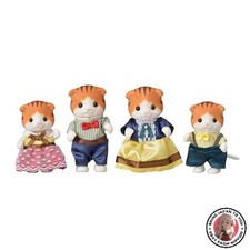 Epoch Sylvanian Families Maple Cat Family FS-30 4 Figure Doll Set New