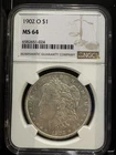 1902 O US Morgan Silver Dollar $1 NGC MS64