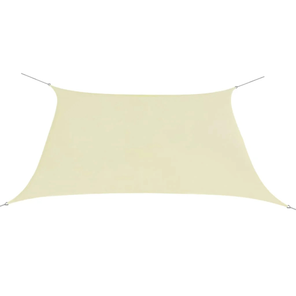 Toile d'ombrage carré 2x2m crème Helloshop26 parasol tissu oxford suspendu extérieur