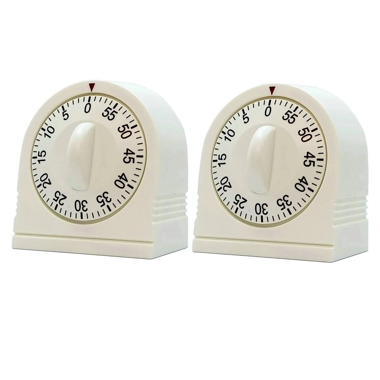 60 Minute Wind Up Timer, Visual Mechanical Timer with Loud Alarm, 2 Pack
