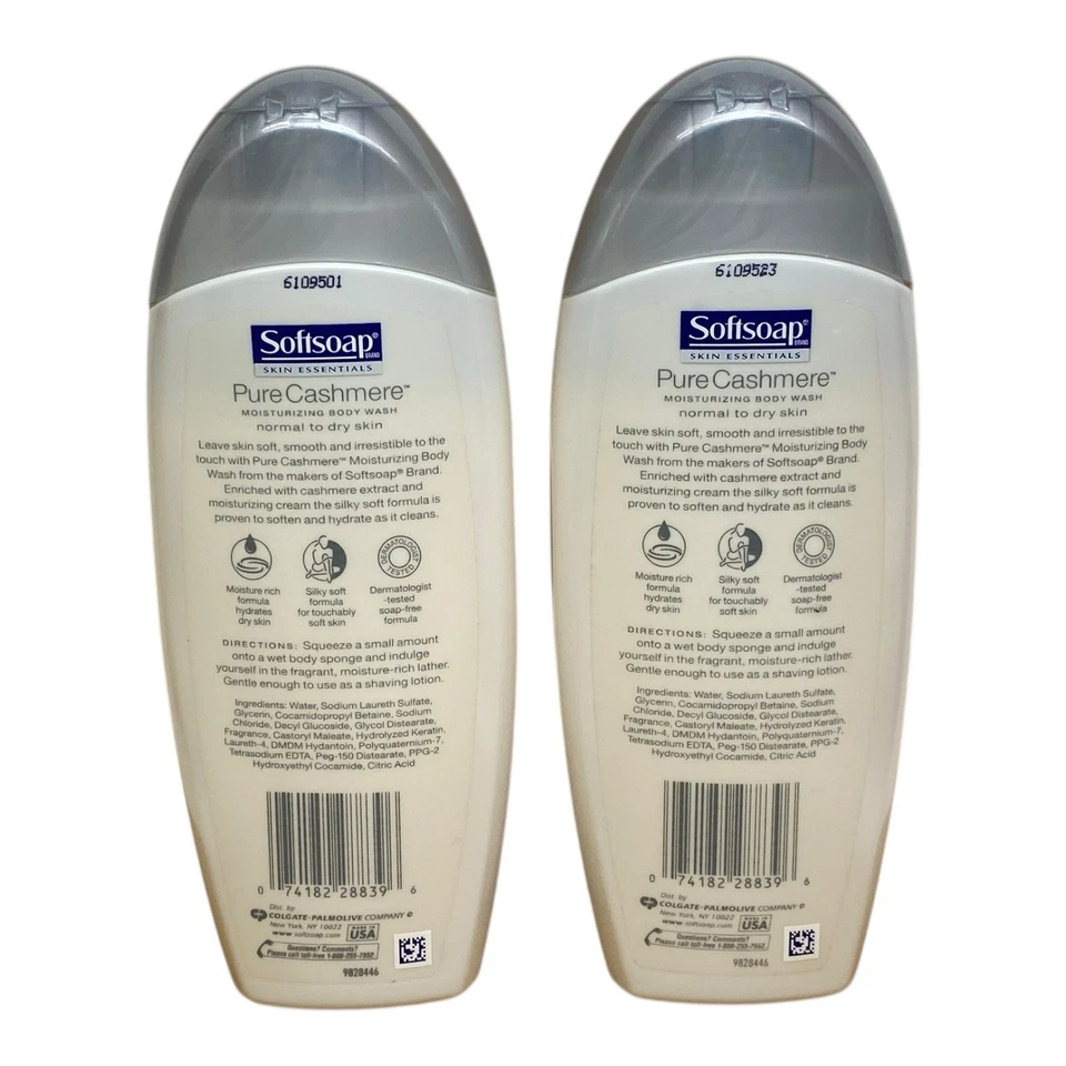 2X Softsoap Pure Cashmere Softening Body Wash Normal to Dry Skin 18 Oz DISC - Image 2 of 2