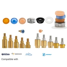 US Zimmer TSV 3.5/4.5 Mis ABT Overdenture Abutment Locator Retention Cap Inserts