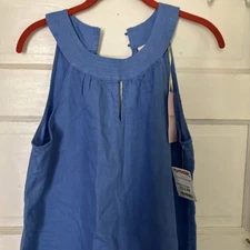 St. Tropez West 100% Linen Halter Shift Dress       Size: M