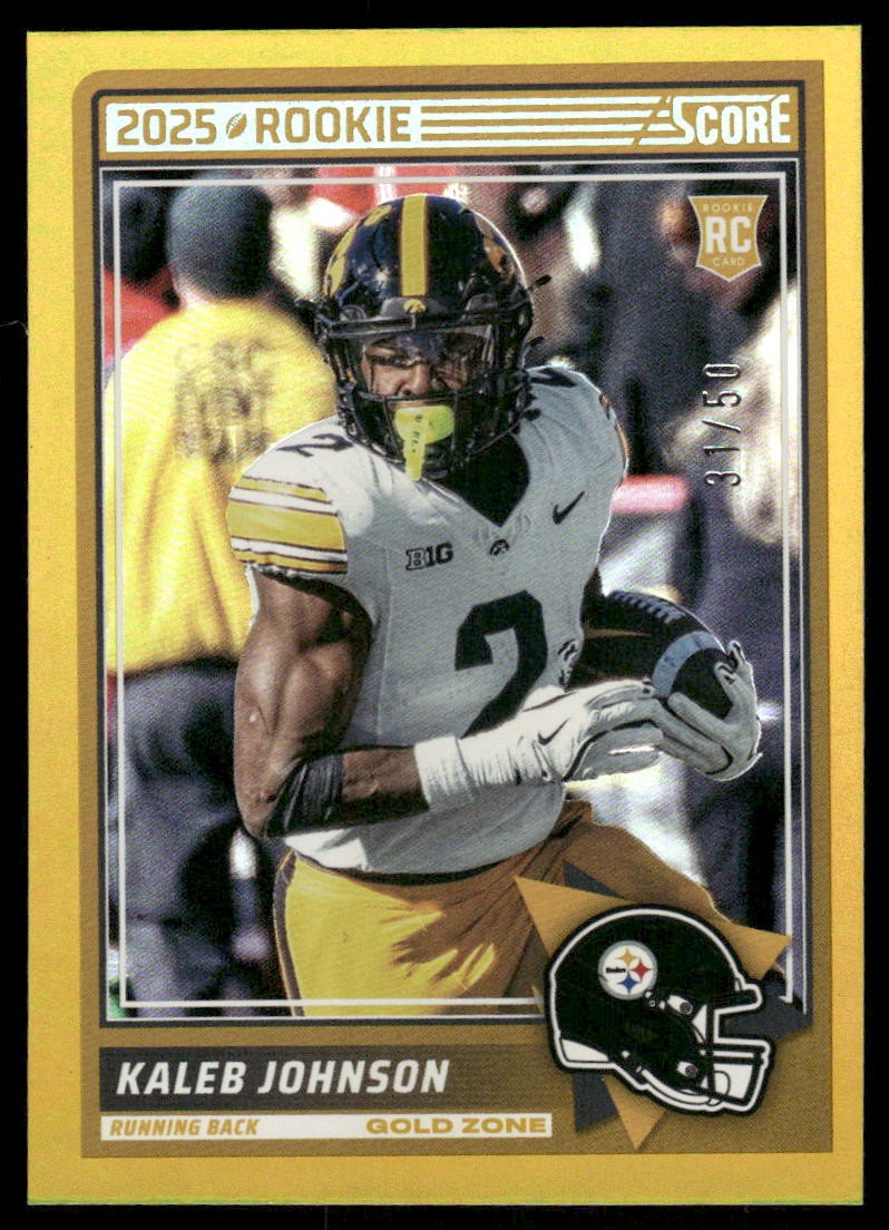 2025 Score #12 Kaleb Johnson Gold Zone #/50