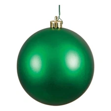 Vickerman 2.4" Plastic Ball Ornaments in Matte Green (Set of 24)