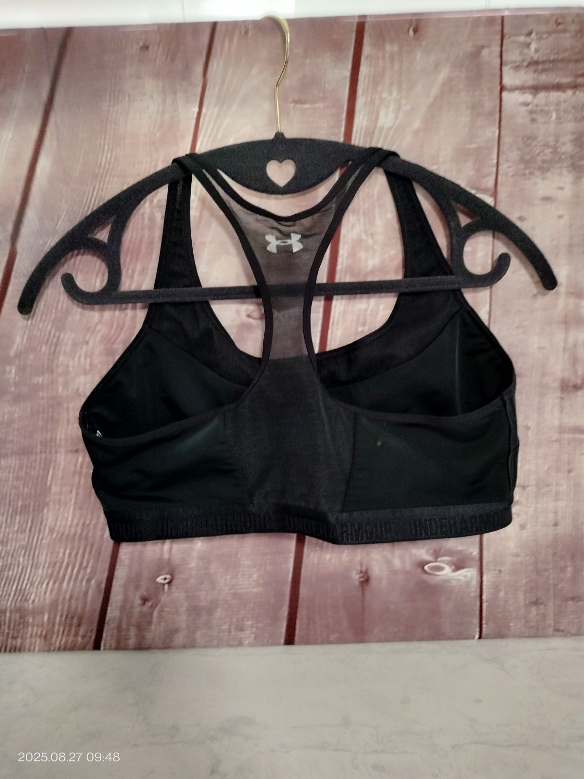 Under Armour Women's Althetic Sports Bar Black Sheer Racerback Lined thumbnail 6