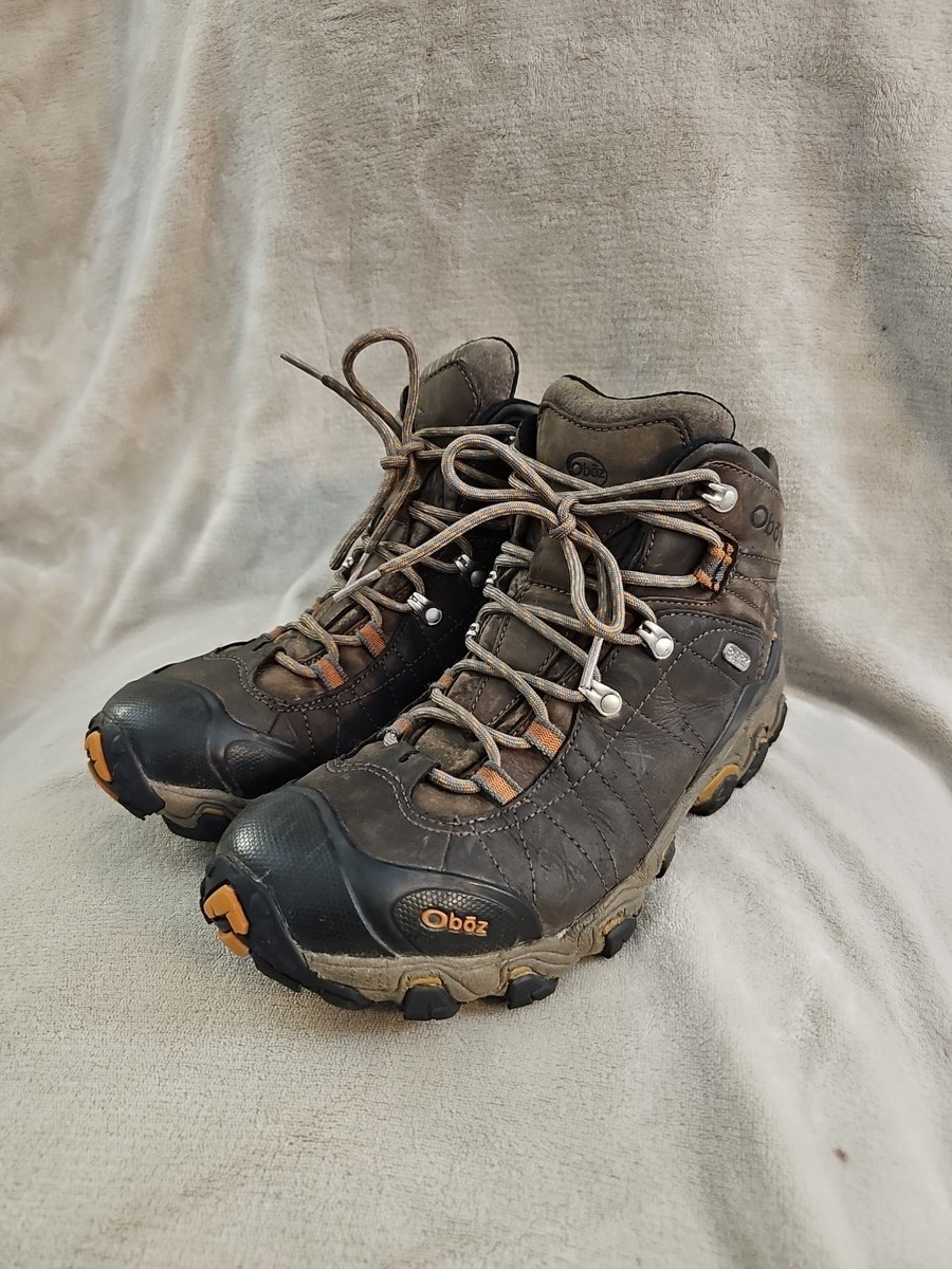 Oboz Mens Bridger Mid Ankle Hiking Boots Size M Brown Leather