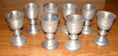 20x Vintage Medieval Style 4 oz Tavern Wine Goblet, Pewter, Made in India