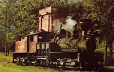 Graham County 1923 Two Truck Shay Steam Engine Bear Creek NC Original Postcard