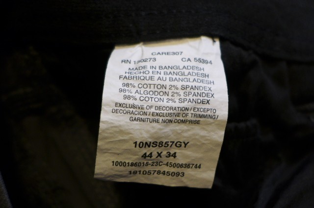 Men's Wrangler Dark Gray All Terrain Straight Leg Slim Fit Cargo Pants 44x34 NWT thumbnail 7