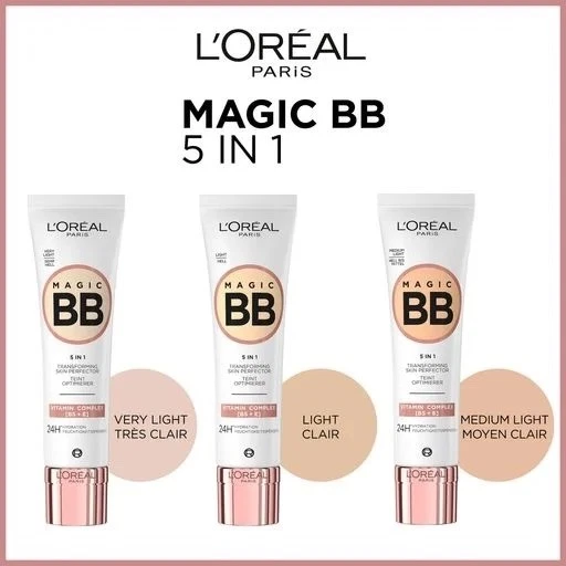 BB cream for face L'Oreal Paris BB C'est Magic 5In1 Skin Perfector (1,2,3,4)30ml - Image 2 of 3