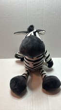 Zebra Plush Stuffed Animal Toy Black White Stripes