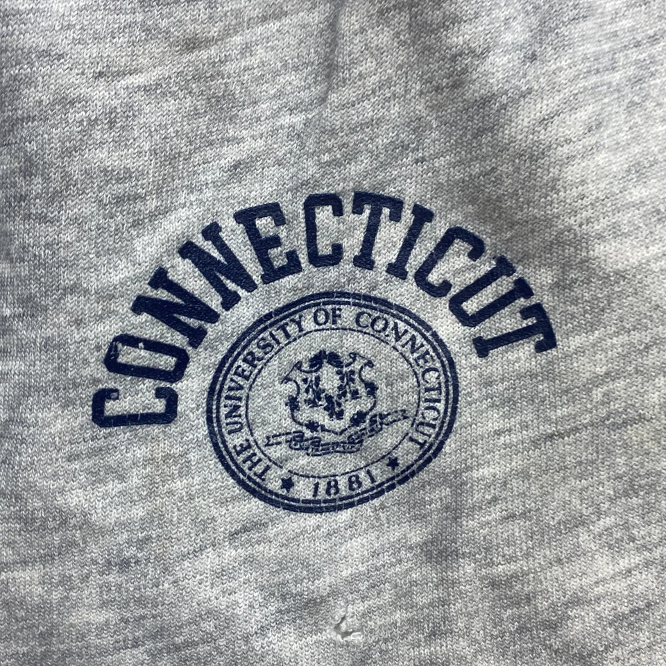 Pantalones de chándal de colección Champion tejido inverso UConn Huskies M gris Connecticut años 80 Foto 3 de 4