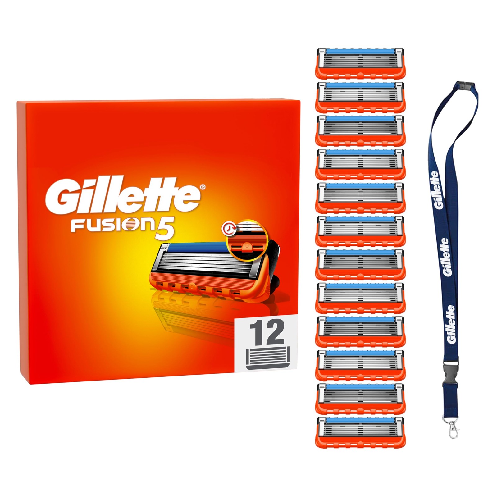 Gillette Fusion5 Ricambi per Rasoio | 12 Lame per lo Stile Uomo