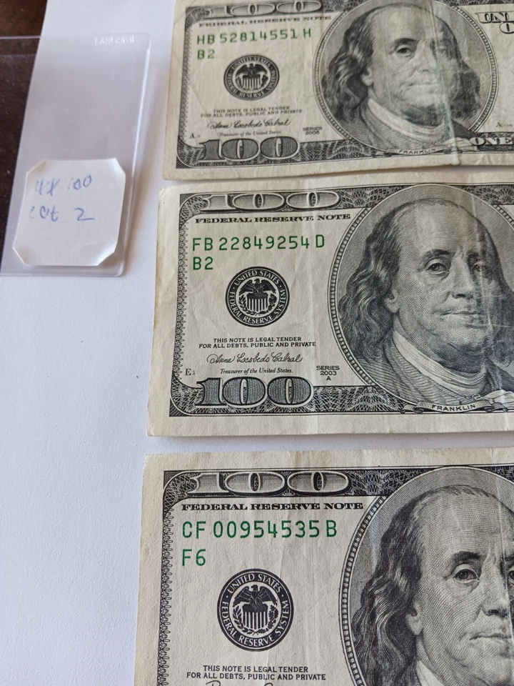 $400 Cash (4x) Old One Hundred Dollar Bills Series 1996-2006. Real Collection! - Image 4 of 4