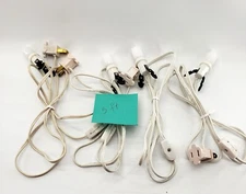 Christmas Village House Single Socket 5 Ft. Light Cords Lot of 4- In Line Switch