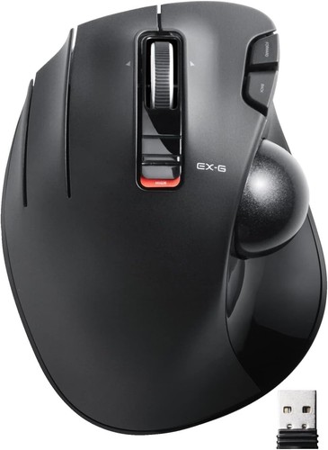 ELECOM Left Handed Mouse 2.4GHz Wireless Easy Thumb Control Trackball M-XT4DRBK - Picture 9 of 24