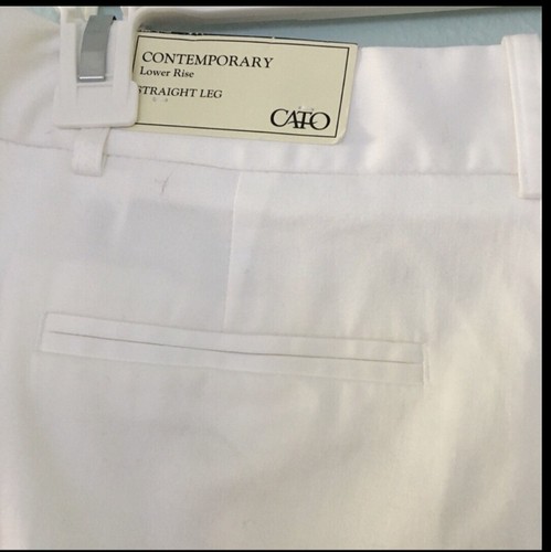 NEW Cato Contemporary Low Rise White Pants-SZ 4 - Picture 5 of 10