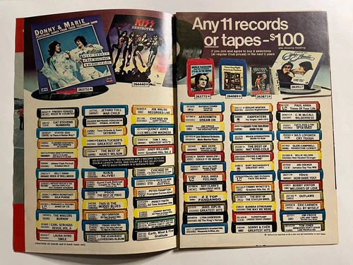 Kiss - 1976 Columbia House - Advertisement . From a Tv Guide .