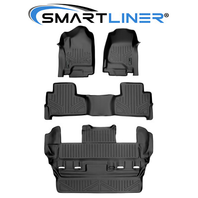 SMARTLINER Custom Fit Floor Mats 3 Row Liner 2015-2020 Chevrolet Tahoe GMC Yukon