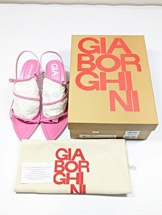 Gia Borghini Women's Gia 26 Strappy Wedge Sandals Pink Size