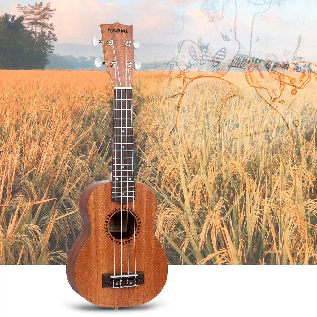 Strong Wind Soprano Ukulele for Beginners,Mahogany 21 Inch Hawaiian Adult  Ukelel