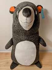 Pillowfort Target 15.5" Spotted Grey Black Cute Bear Plush Throw Pillow Oeko-Tex