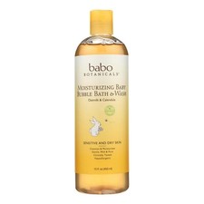 Babo Botanicals Baby Bubble Bath and Wash Moisturizing Oatmilk 15 oz Pack of 3 