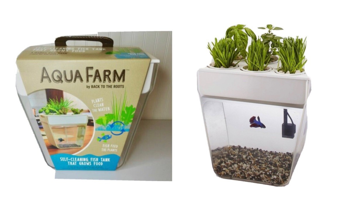 NEW Back to the Roots AquaFarm Self Cleaning Aquarium