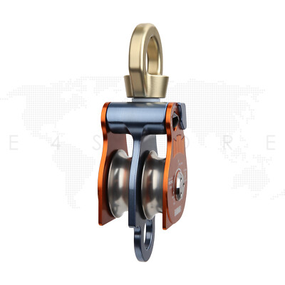 Swivel Pulley 1.5'' Double/Single Sheave for Tree Care Rescue Rigging System