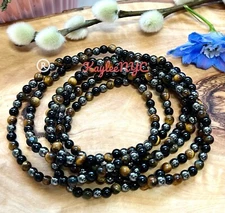 Wholesale Lot 6 Pcs Natural Protection 4mm 7.5” Crystal Stretch Bracelet