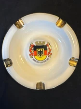 Bundesrep Deutschland Large Round Porcelain 5 Cigar Ashtray 9"