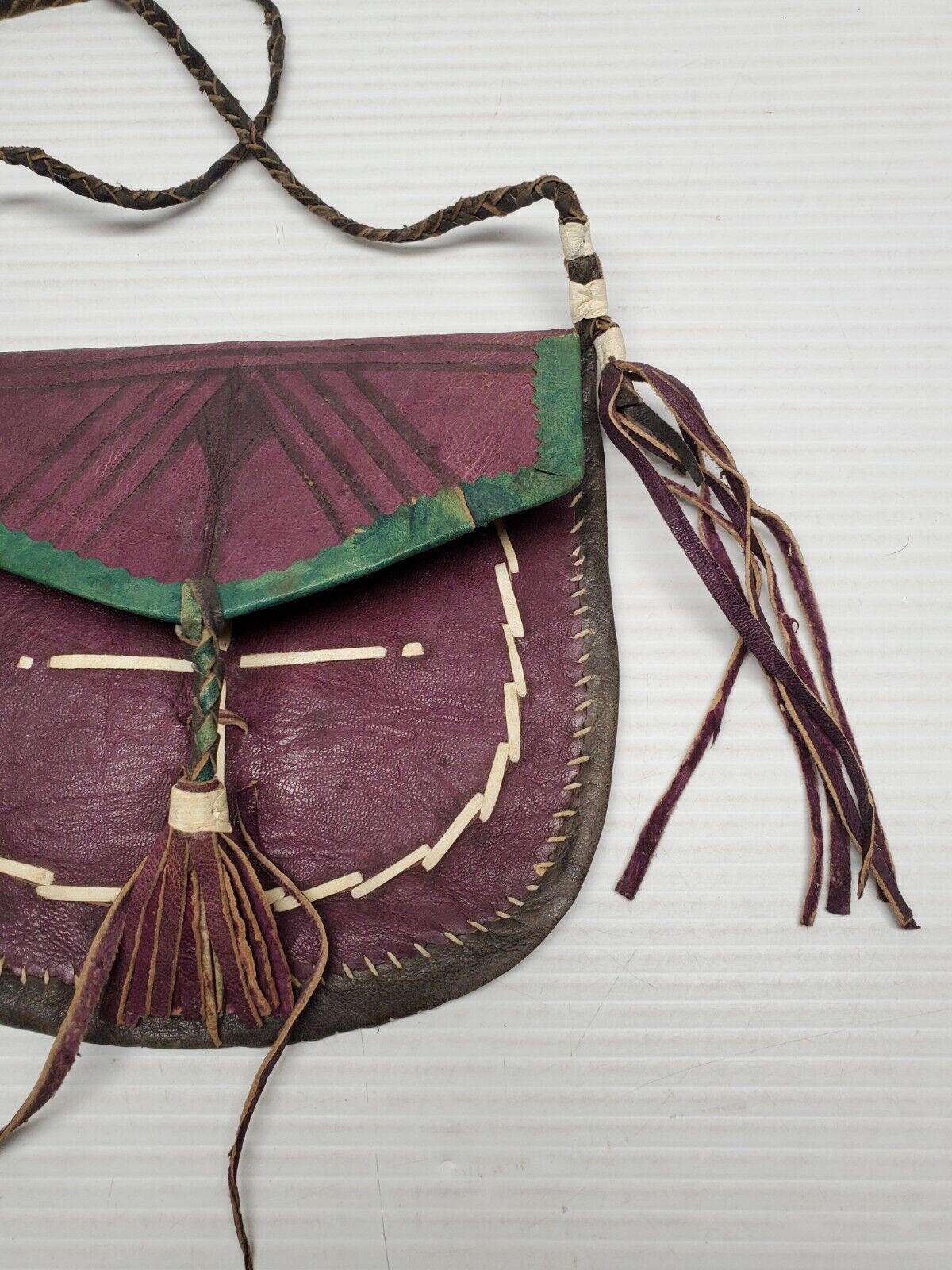 Vintage Leather Handmade Native American Style Sm… - image 4
