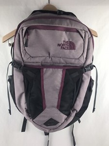 The North Face Backpack Recon Gray Pink Woman S Outdoor Daypack Laptop Bookbag Ebay