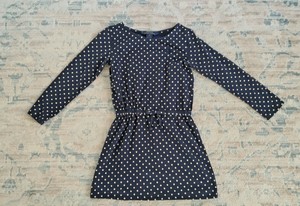 ralph lauren blue polka dot dress