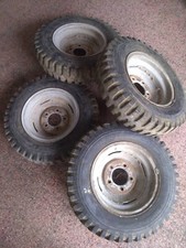 LAND ROVER DEFENDER 5.5X16 ET46, 4 CERCHI + GOMME DUNLOP 7X16 - USATI DELL'EPOCA