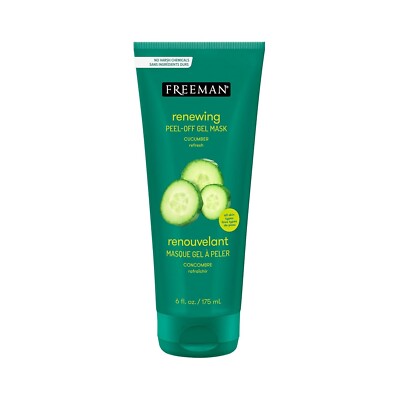 FREEMAN Renewing Cucumber Peel-Off Gel Facial Mask Refreshes Skin, 6 oz.