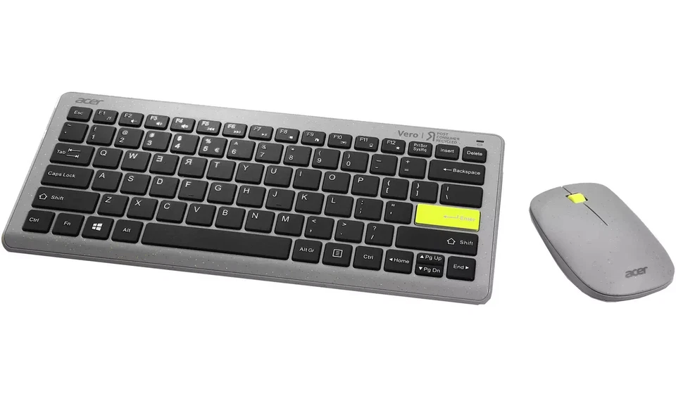 Acer Vero Wireless Keyboard & Mouse Grey/Black✅UK QWERTY keyboard✅30% Recycled - Image 3 of 4