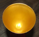 Set of 4 Cordial Plastic w/ Gold Metallic Paint Flutes & Candy Nut Bowl Party — photo 4