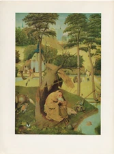 1971 Hieronymus Bosch Vintage "Temptations of Saint Anthony" #8 Color Lithograph