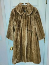 Tissavel Women Small Faux Mink Fur Beige 1-button Coat Nos Usa $240 J C Penney