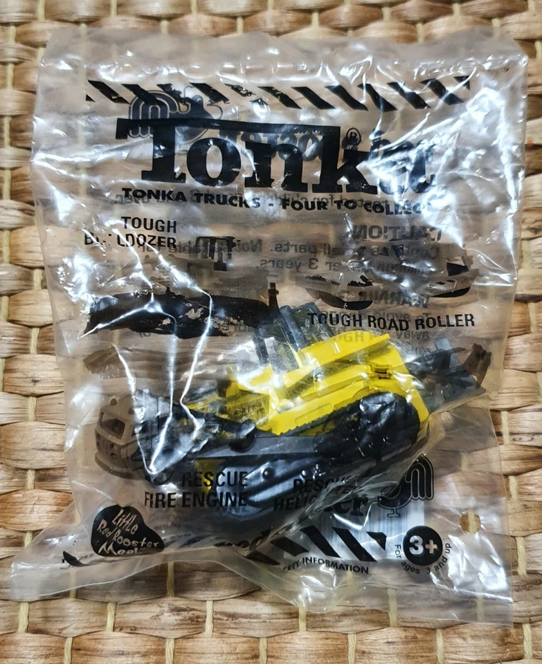 CONJUNTO COMPLETO TONKA 4 PEÇAS carro modelo fundido - 2004 - ROOSTER VERMELHO - HASBRO  - Imagem 3 de 4