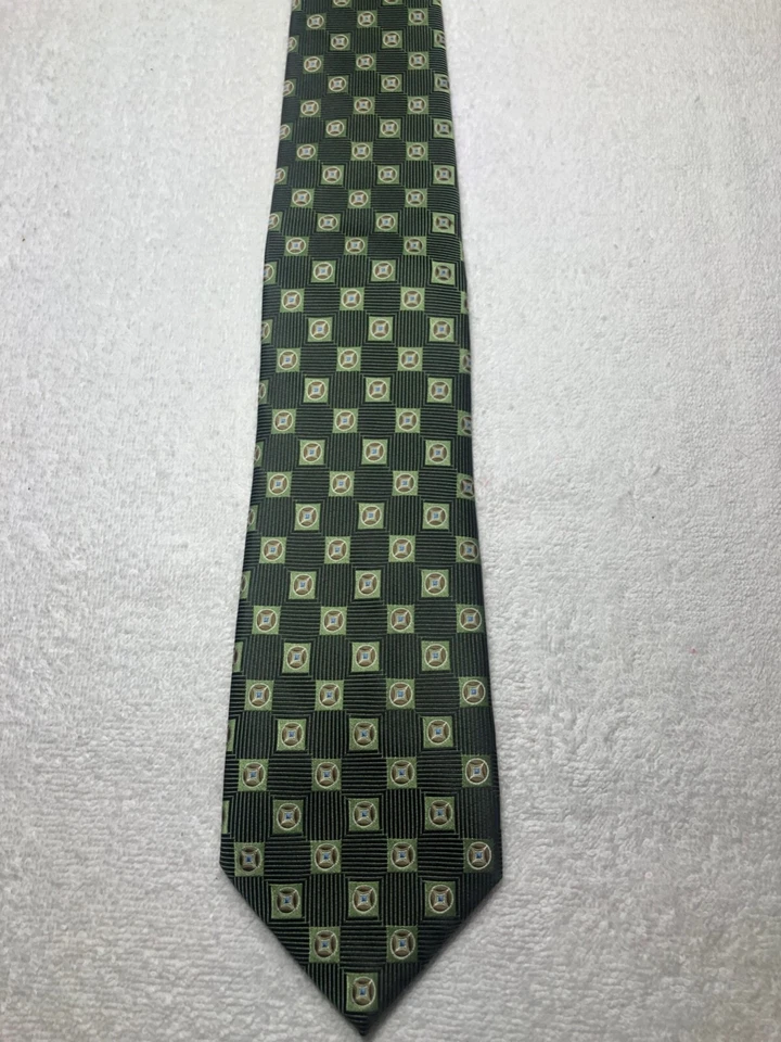 ALEXANDER JULIAN CORBATA HOMBRE VERDE CON VERDE LIMA MARRÓN AZUL 3,75 X 61 NUEVA SIN ETIQUETAS Foto 2 de 4