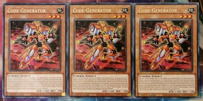 3x Code-Generator TOCH-DE022 RARE DEUTSCH 1.AUFLAGE PLAYSET NM Yu-Gi-Oh