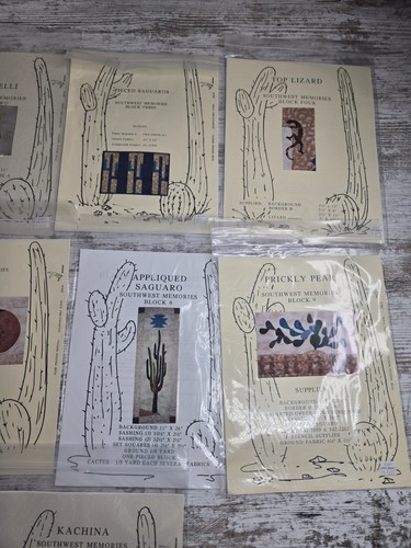 Arlene Walsh Designs Lot of 10 Quilt Blocks Patterns "Southwest Memories" - Picture 3 of 5