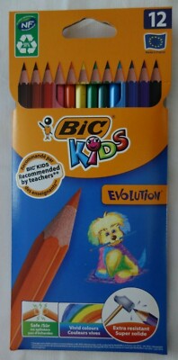 BIC Kids Evolution ECOlutions Farbstifte - verschiedene Farben 12er Pack