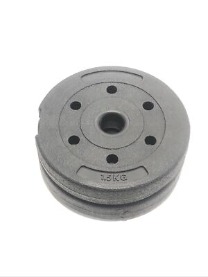 2- 1.5KG/3.3LB Weight Plates Disks Vinyl Both Are A Little Different New
