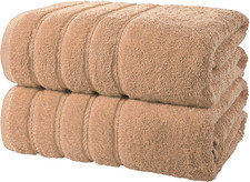 Image of 2X Extra Large Super Jumbo Bath Sheets 100x200 cm Egyptian Cotton XXL Big Towels