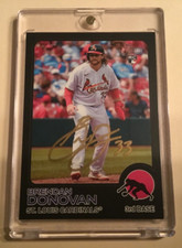 SP 💎 GOLD-ink AUTO Brendan Donovan 2022 Topps Heritage Black Parallel SP Rookie